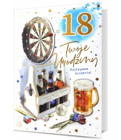 Kartka urodzinowa - naklej wiek Jubilata HM2780