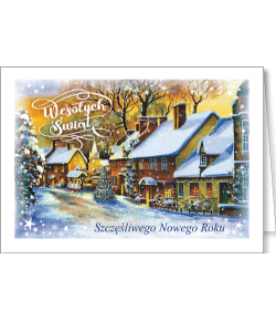 Kartka świąteczna z życzeniami B-T 615