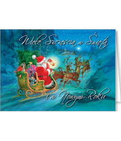 Kartka świąteczna z Mikołajem B-T 609