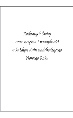 Kartka świąteczna z życzeniami GD-T 103