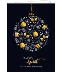 fundacyjna Kartka świąteczna z życzeniami GD-T 137