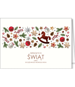 Kartka świąteczna bez życzeń dla firm GD-BT 134