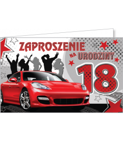 Zaproszenie na 18-tkę zestaw 10 szt  ZZ02