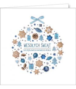 Firmowa Kartka świąteczna z życzeniami S-T 68
