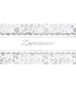 Zaproszenie eleganckie, srebrzone zestaw 10 szt   Z-STYLE11
