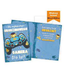 Kartka Urodzinowa dla gracza Duża XXL PCP36