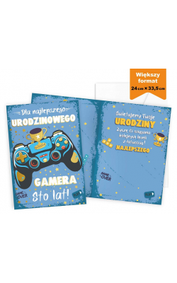 Kartka Urodzinowa dla gracza Duża XXL PCP36