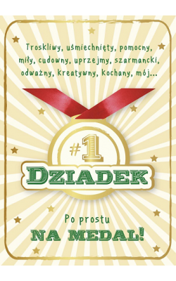 Kartka z Medalem dla Dziadka DK951