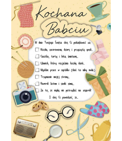 Kartka z Podziękowaniami dla Babci DK956