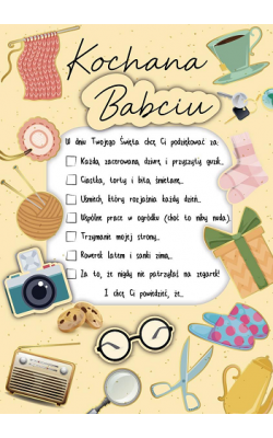 Kartka z Podziękowaniami dla Babci DK956
