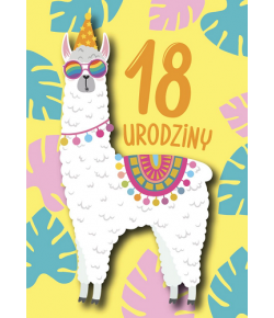 Kartka na 18 urodziny zabawna, wesoła DK904
