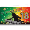 Zaproszenia na 18-tkę zestaw 10 szt  ZZ01