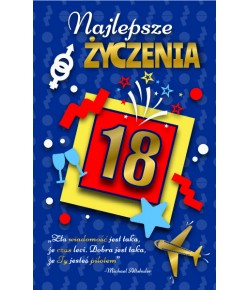 Kartka na osiemnastkę, z mottem W2