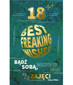 Kartka na 18 urodziny z życzeniami  W3