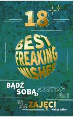 Kartka na 18 urodziny z życzeniami  W3