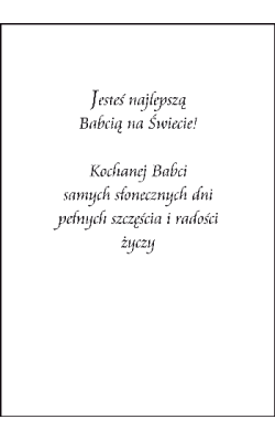 Kartka dla Babci z okazji Dnia Babci BD6