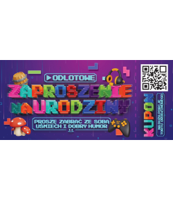 Zaproszenie na urodziny z kuponem na Tort 10 szt ZDL10