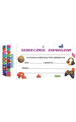 Zaproszenie na urodziny z kuponem na Tort 10 szt ZDL10