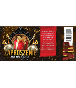 Zaproszenia urodzinowe z biletem Vip zestaw 10 szt ZDL8