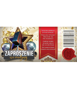 Zaproszenie na urodziny z biletem Vip komplet 10 szt ZDL7