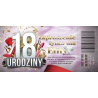 Zaproszenia na 18 urodziny z biletem VIP komplet 10 szt ZDL2