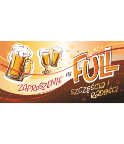 Zaproszenie na męską imprezę komplet 10 szt ZAB147