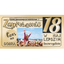 Zaproszenia na osiemnastkę zestaw 10 szt ZAB137