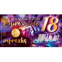 Zaproszenia na 18 urodziny komplet 10 szt ZAB151