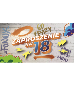 Na 18 urodziny zaproszenia komplet 10 szt ZAB130