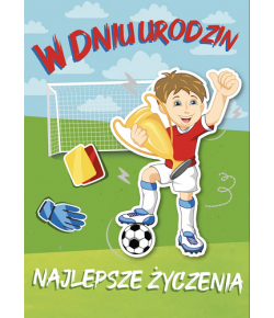 Kartka urodzinowa dla chłopca piłkarza GM909