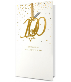 Kartka na 100 urodziny, elegancka HM1116U
