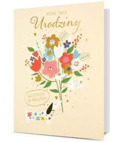 Kartka na Urodziny pastelowa, romantyczna HM2593