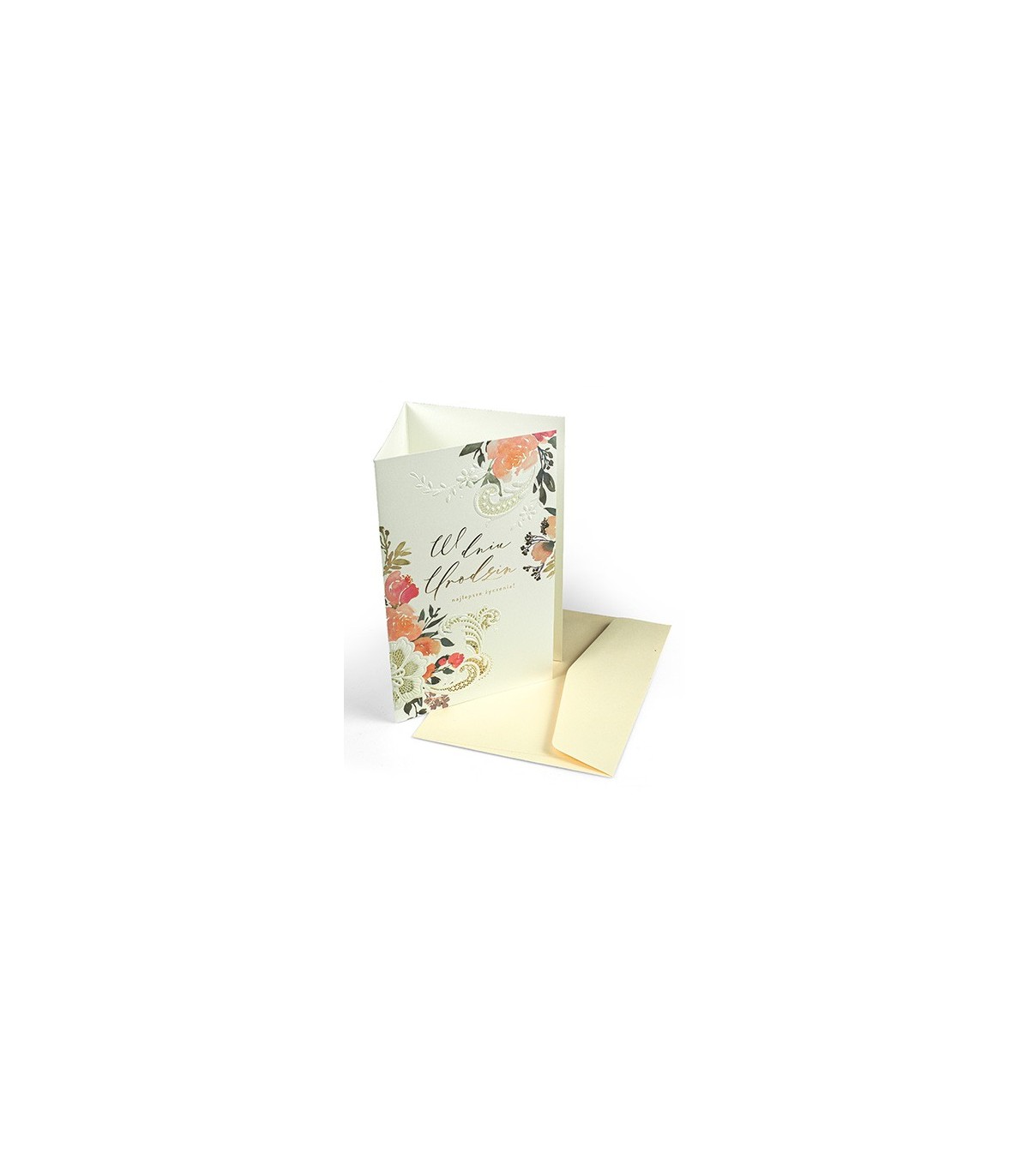 Kartka urodzinowa ażurowa, pastelowa HM2579