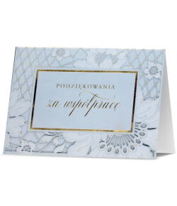 Podziękowania za współpracę kartka ażurowa HM2582