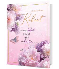Kartka z okazji Dnia Kobiet z życzeniami PD1997