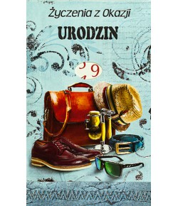 Kartka na urodziny z ustawianą cyfrą wieku A6498R