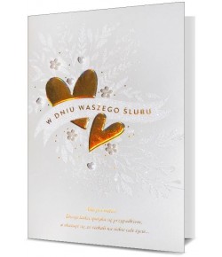 Kartka na ślub perłowa HM1821