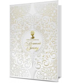 Kartka na Komunię pięknie zdobiona PDP184