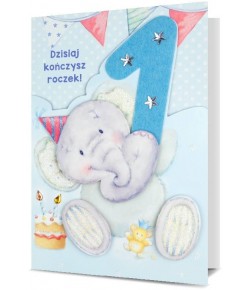 Kartka na Roczek dla chłopczyka HM1640