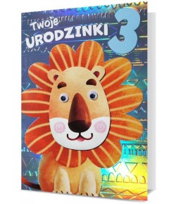 Kartka na 3 urodziny dla chłopczyka HM2240