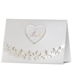 Delikatna Kartka ślubna perłowa HM923