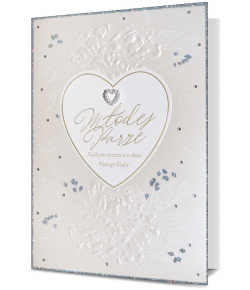Kartka na ślub perłowa HM1822