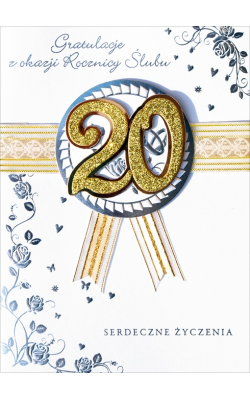 20 Rocznica ślubu życzenia HM442