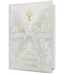 Kartki komunijne pięknie zdobione PDP187