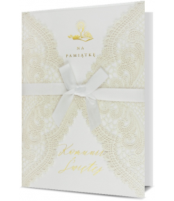 Kartka na Komunię bogato zdobiona PDP188