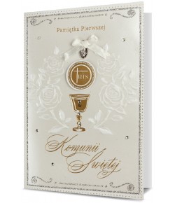 Kartka na Komunię z medalikiem HM800