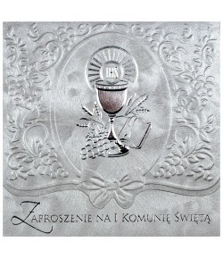 Zaproszenie na komunię zestaw 5 szt ZKE7598