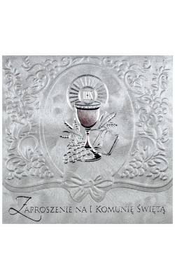 Zaproszenie na komunię zestaw 5 szt ZKE7598
