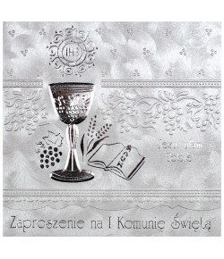 Zaproszenie na komunię zestaw 5 szt ZKE6805