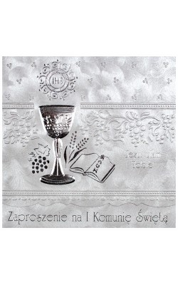 Zaproszenie na komunię zestaw 5 szt ZKE6805